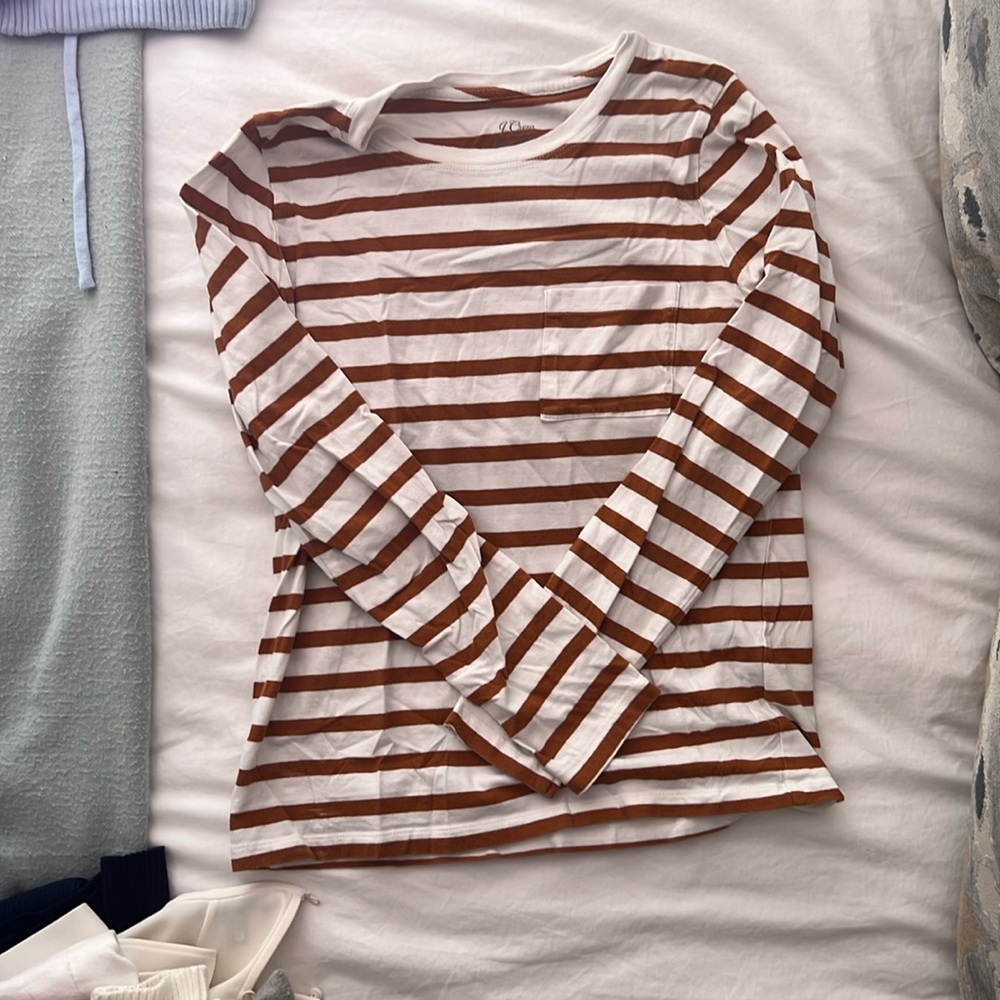 Jcrew small cotton pocket long sleeve shirt